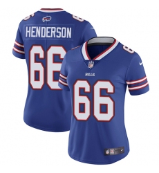 Women's Nike Buffalo Bills #66 Seantrel Henderson Royal Blue Team Color Vapor Untouchable Limited Player NFL Jersey