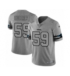 Men's Carolina Panthers #59 Luke Kuechly Limited Gray Team Logo Gridiron Football Jersey