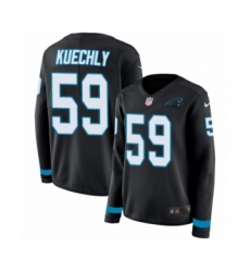 Women's Nike Carolina Panthers #59 Luke Kuechly Limited Black Therma Long Sleeve NFL Jersey