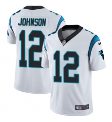 Youth Nike Carolina Panthers #12 Charles Johnson White Vapor Untouchable Limited Player NFL Jersey
