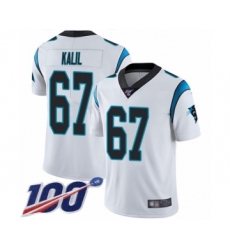 Men's Carolina Panthers #67 Ryan Kalil White Vapor Untouchable Limited Player 100th Season Football Jersey