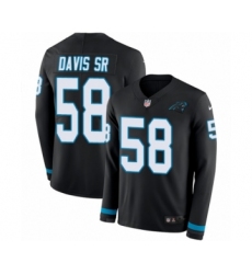 Men's Nike Carolina Panthers #58 Thomas Davis Limited Black Therma Long Sleeve NFL Jersey