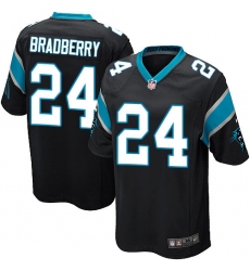 Men's Nike Carolina Panthers #24 James Bradberry Game Black Team Color NFL Jersey