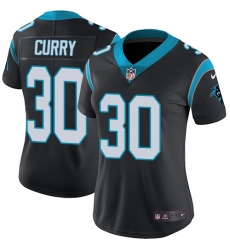 Women's Nike Carolina Panthers #30 Stephen Curry Black Team Color Vapor Untouchable Limited Player NFL Jersey