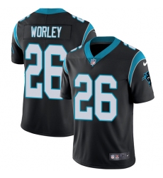 Men's Nike Carolina Panthers #26 Daryl Worley Black Team Color Vapor Untouchable Limited Player NFL Jersey