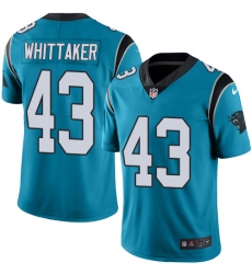 Youth Nike Carolina Panthers #43 Fozzy Whittaker Blue Alternate Vapor Untouchable Limited Player NFL Jersey