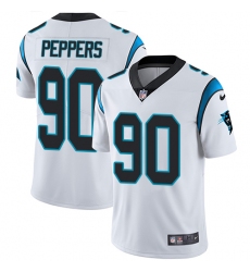 Youth Nike Carolina Panthers #90 Julius Peppers White Vapor Untouchable Limited Player NFL Jersey
