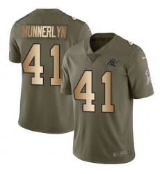 Youth Nike Carolina Panthers #41 Captain Munnerlyn Limited Olive/Gold 2017 Salute to Service NFL Jersey