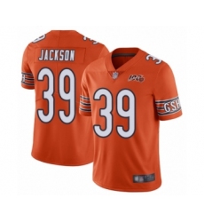 Men's Chicago Bears #39 Eddie Jackson Orange Alternate 100th Season Limited Football Jersey