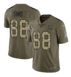 Youth Nike Chicago Bears #88 Dion Sims Limited Olive/Camo Salute to Service NFL Jersey