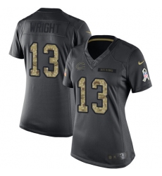Women's Nike Chicago Bears #13 Kendall Wright Limited Black 2016 Salute to Service NFL Jersey