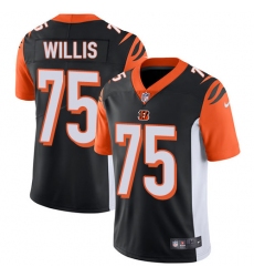 Youth Nike Cincinnati Bengals #75 Jordan Willis Black Team Color Vapor Untouchable Limited Player NFL Jersey