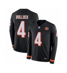 Men's Nike Cincinnati Bengals #4 Randy Bullock Limited Black Therma Long Sleeve NFL Jersey
