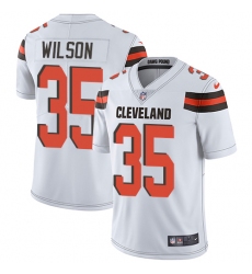 Men's Nike Cleveland Browns #35 Howard Wilson White Vapor Untouchable Limited Player NFL Jersey