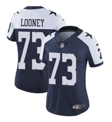 Women's Nike Dallas Cowboys #73 Joe Looney Navy Blue Throwback Alternate Vapor Untouchable Limited Player NFL Jersey