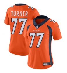 Women's Nike Denver Broncos #77 Billy Turner Orange Team Color Vapor Untouchable Limited Player NFL Jersey