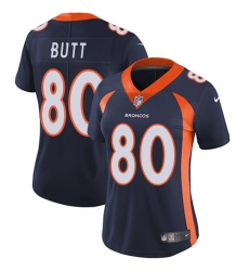 Women's Nike Denver Broncos #80 Jake Butt Navy Blue Alternate Vapor Untouchable Limited Player NFL Jersey