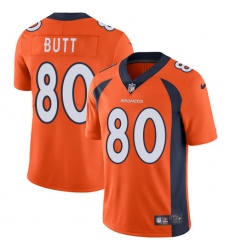 Youth Nike Denver Broncos #80 Jake Butt Orange Team Color Vapor Untouchable Limited Player NFL Jersey