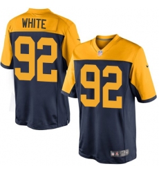 Youth Nike Green Bay Packers #92 Reggie White Limited Navy Blue Alternate NFL Jersey