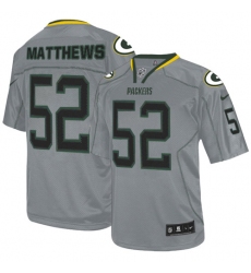 Youth Nike Green Bay Packers #52 Clay Matthews Elite Lights Out Grey NFL Jersey