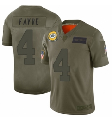Women's Green Bay Packers #4 Brett Favre Limited Camo 2019 Salute to Service Football Jersey