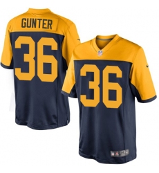 Men's Nike Green Bay Packers #36 LaDarius Gunter Limited Navy Blue Alternate NFL Jersey