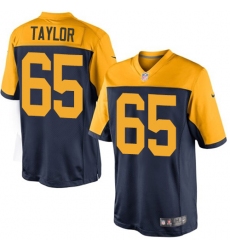 Youth Nike Green Bay Packers #65 Lane Taylor Limited Navy Blue Alternate NFL Jersey