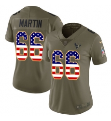 Women's Nike Houston Texans #66 Nick Martin Limited Olive/USA Flag 2017 Salute to Service NFL Jersey