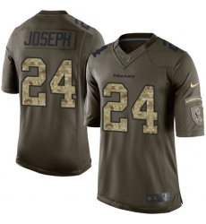 Youth Nike Houston Texans #24 Johnathan Joseph Elite Green Salute to Service NFL Jersey