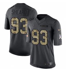 Youth Nike Indianapolis Colts #93 Jabaal Sheard Limited Black 2016 Salute to Service NFL Jersey