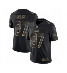 Men's Kansas City Chiefs #87 Travis Kelce Black 2019 Vapor Limited Golden Edition Jersey