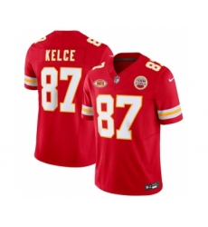 Men·s Nike Kansas City Chiefs #87 Travis Kelce Red 2023 F.U.S.E. NKH Vapor Untouchable Limited Football Stitched Jersey