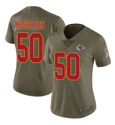 Women's Nike Kansas City Chiefs #50 Justin Houston Limited Olive 2017 Salute to Service NFL Jersey