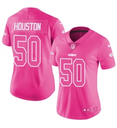 Women's Nike Kansas City Chiefs #50 Justin Houston Limited Pink Rush Fashion NFL Jersey