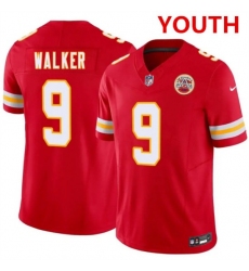 Youth Kansas city chiefs #9 kenneth walker iii red 2026 f.u.s.e. vapor untouchable limited stitched football jersey