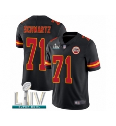 Men's Kansas City Chiefs #71 Mitchell Schwartz Limited Black Rush Vapor Untouchable Super Bowl LIV Bound Football Jersey
